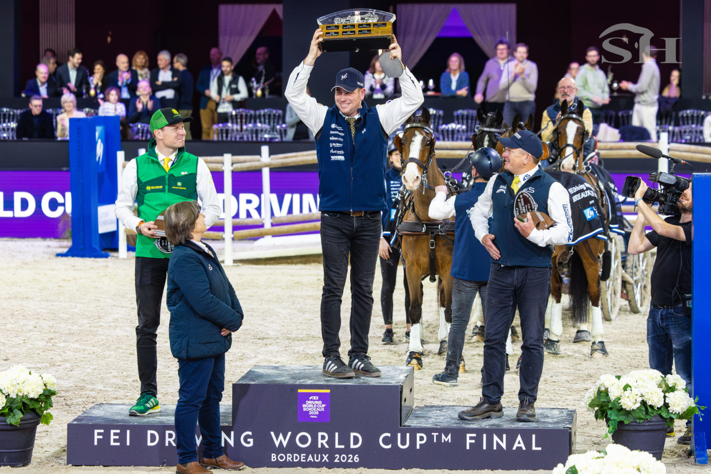 Podium driving World Cup final Bordeaux
